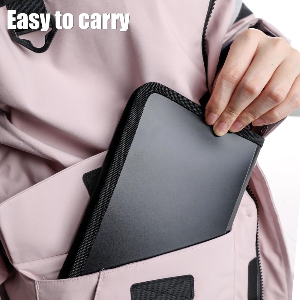 Koogel Expanding File Folder, 13 Pockets Small Accordion Medium, Black