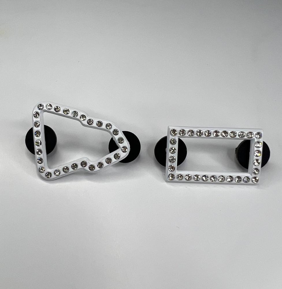 Border Hat Pin Set - White Diamond