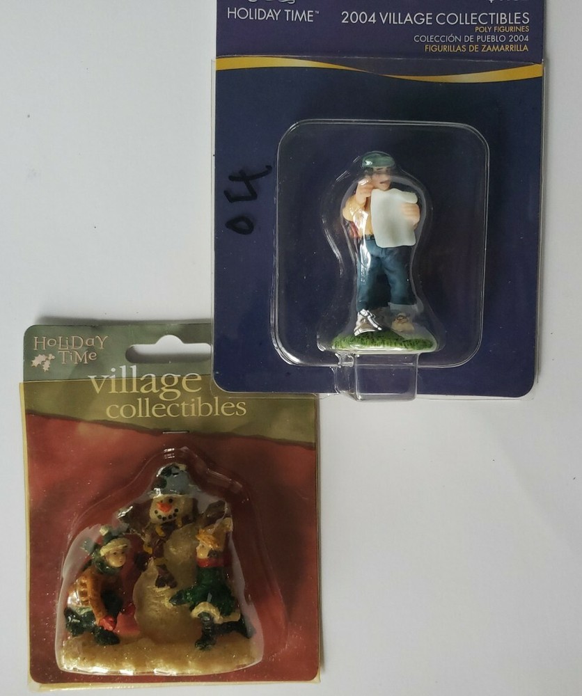 Holiday Time 2004 Accessory Snowman & Kids and Hiker with Map?