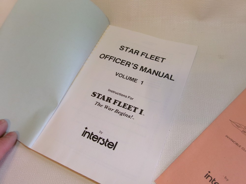 1986 Interstel Star Fleet Officers Academy PC Manual Vol. 1 & Reference Guide