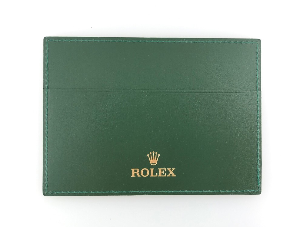 Rolex leather green wallet