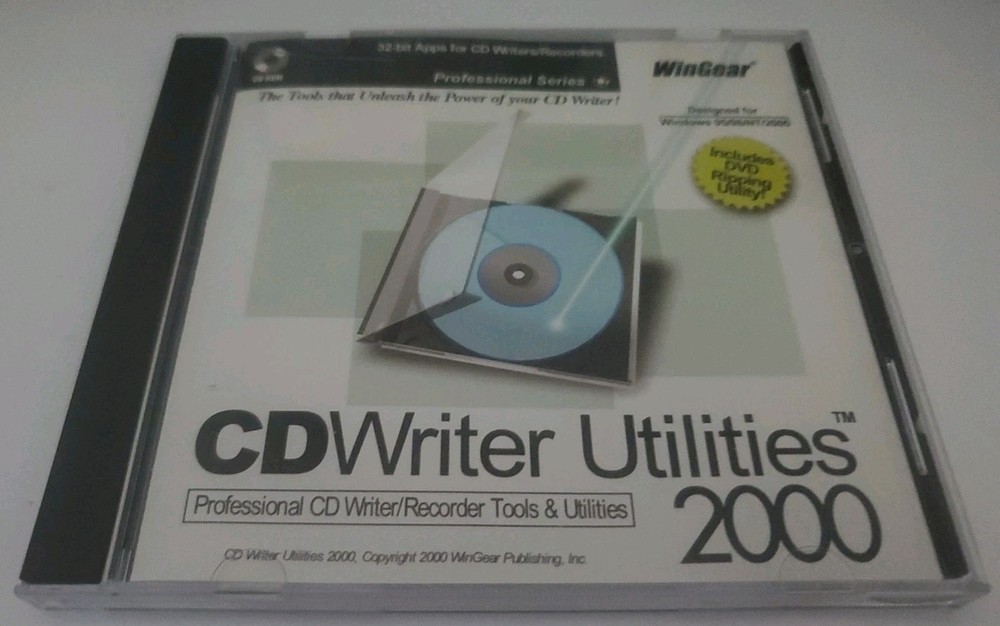 CD Writer Utilities 2000 WinGear Professional Series CD-ROM