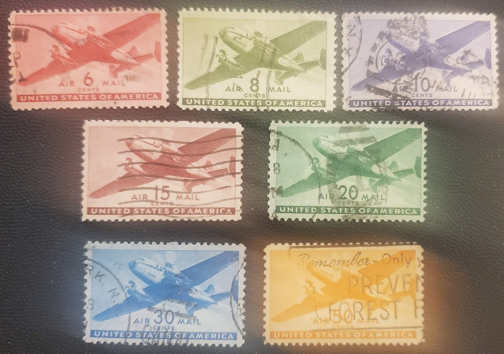 US Stamps Scott #C25-31 - Complete set, Used