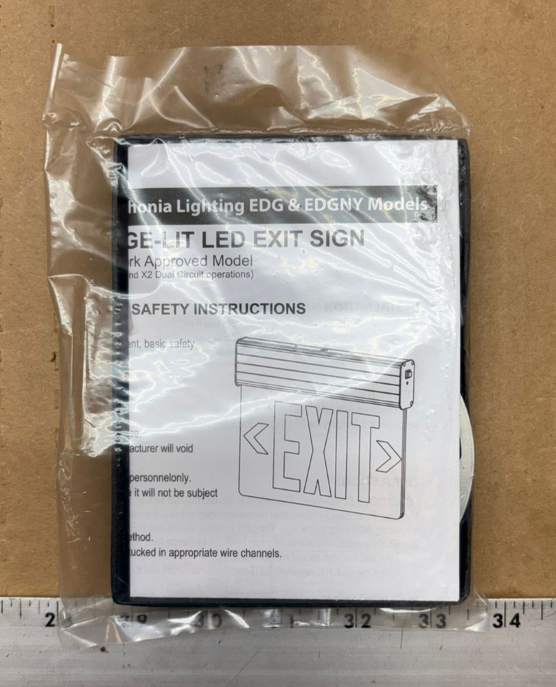 Lithonia Lighting EDG 1 R M6 Edge-lit Exit Sign