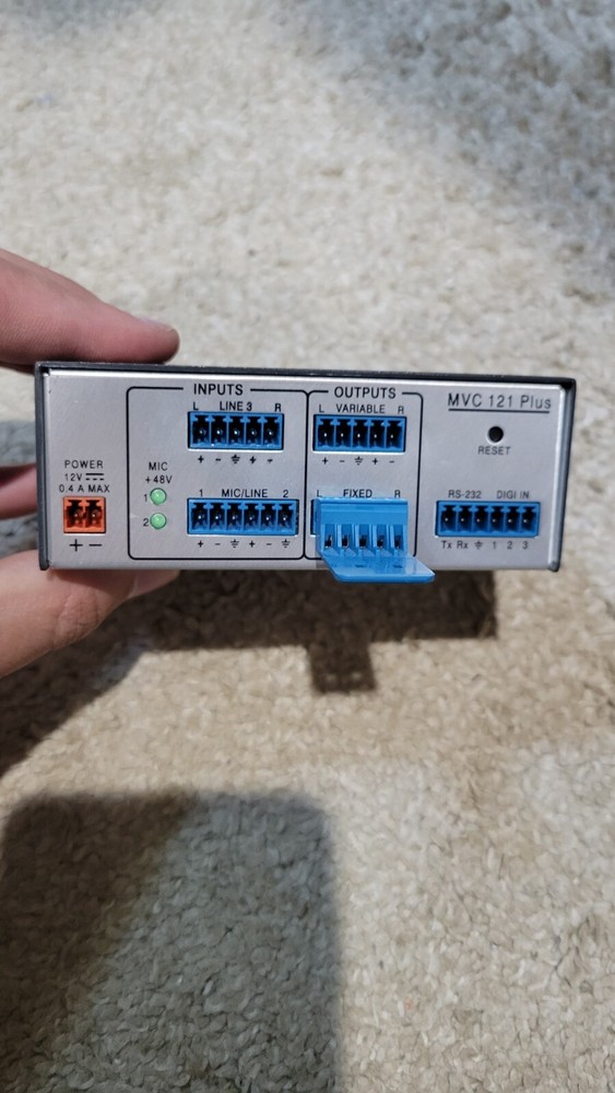 Extron MVC 121 Plus Mixer Volume Controller Three Input Stereo Mixer with DSP