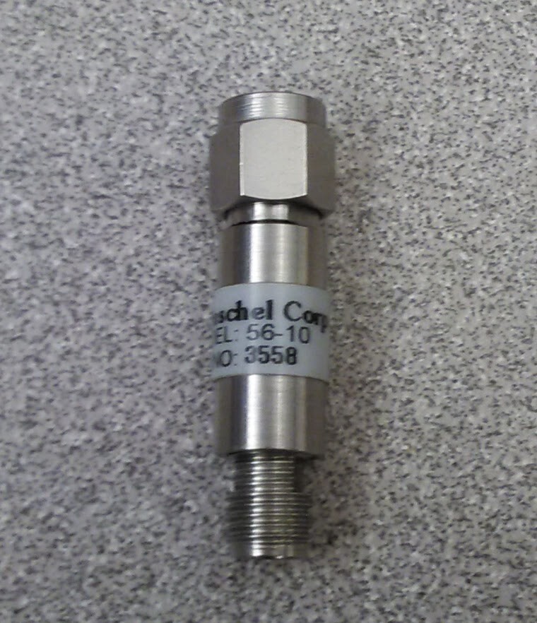 #155 API-Weinschel 56-10 Fixed Coaxial Attenuator (10dB)