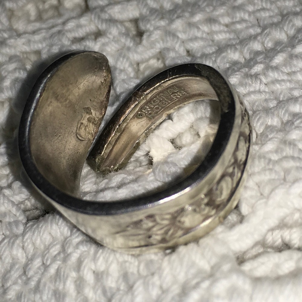 Vintage Rogers Silver Spoon Ring Size 7
