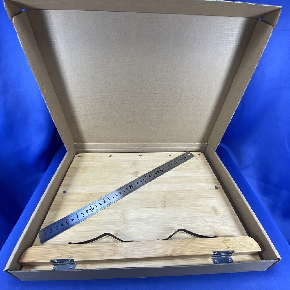 Bamboo Book Stand 6 Adjustable Angles Vertical & Horizontal w/ Magnets & Ruler