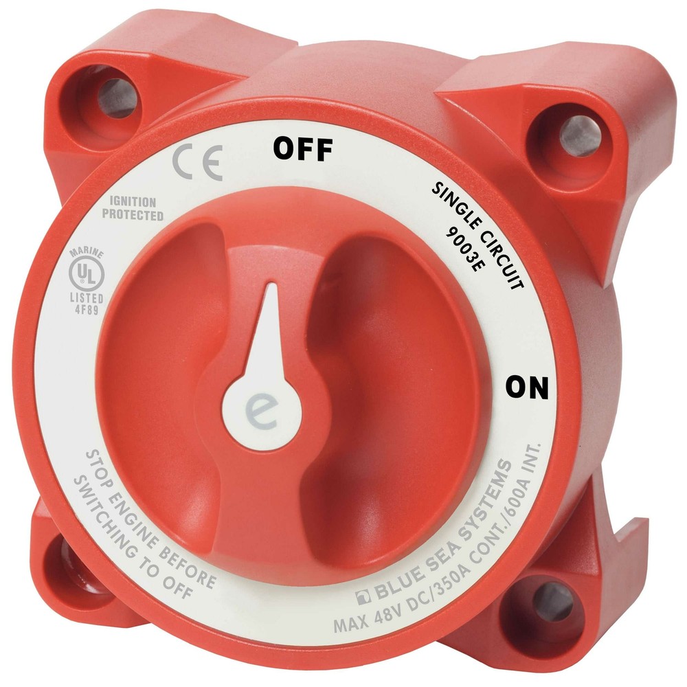 Blue Sea 9003e e-Series On/Off Battery Switch Single Marine Boat Red