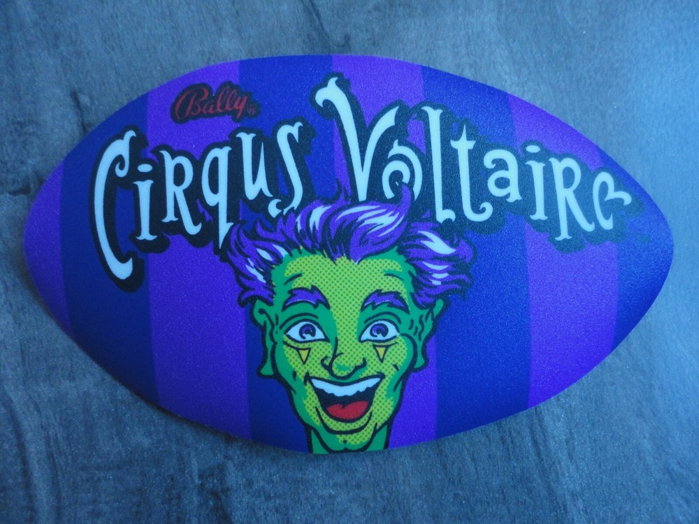 Cirqus Voltaire Ringmaster 4x2.5" Pinball Sticker
