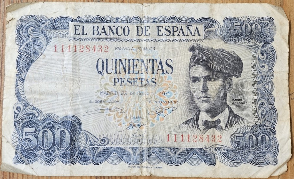 1971 Spain 500 Pesetas
