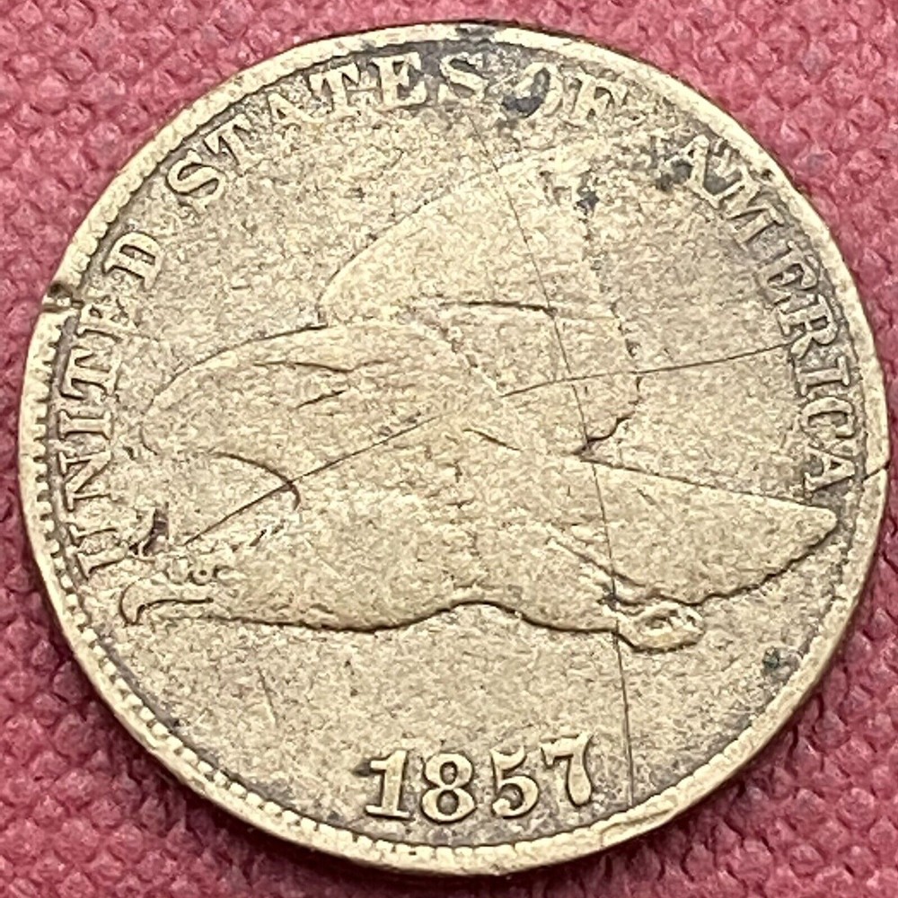 1857 Flying Eagle Cent 1c Better Grade #54443