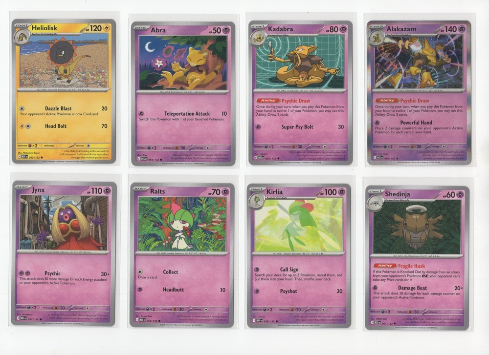 Pokemon ME1 Mega Evolution C/U/R Complete Set 122 Cards