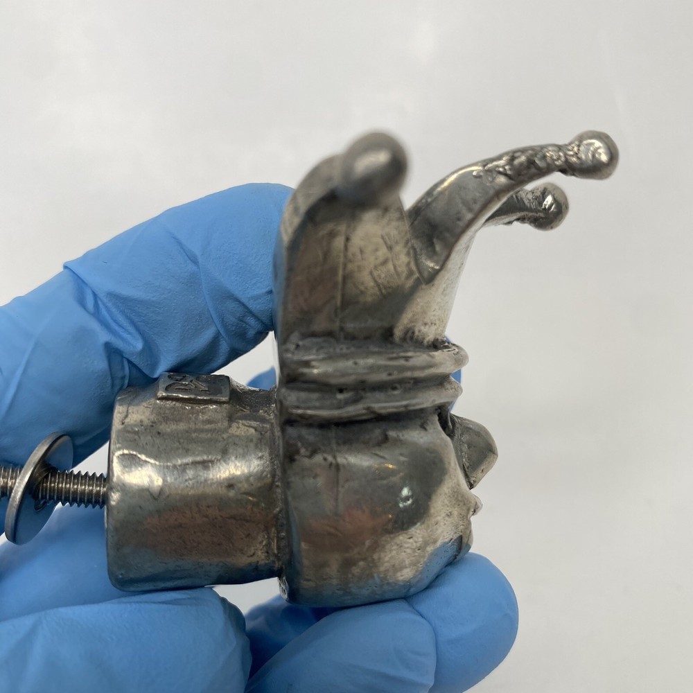 Roux Roux "Jester" Original Pewter Drawer Cabinet Pull Vtg