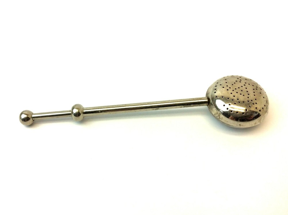 Antique Old Spring Action Tea Seeper Spoon Infuser Steeper Kitchenware
