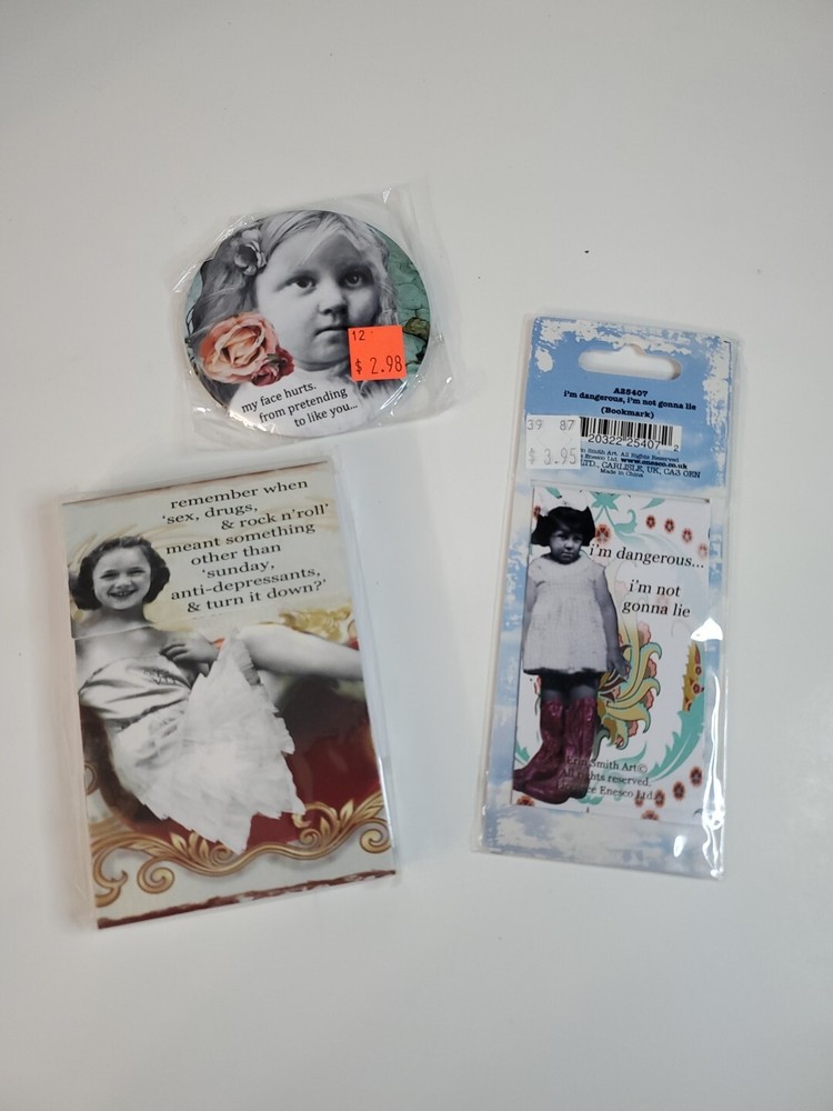 HOLY CRAP NOTEPAD, Bookmark, Magnet, Iron On Patch Erin Smith for Enesco