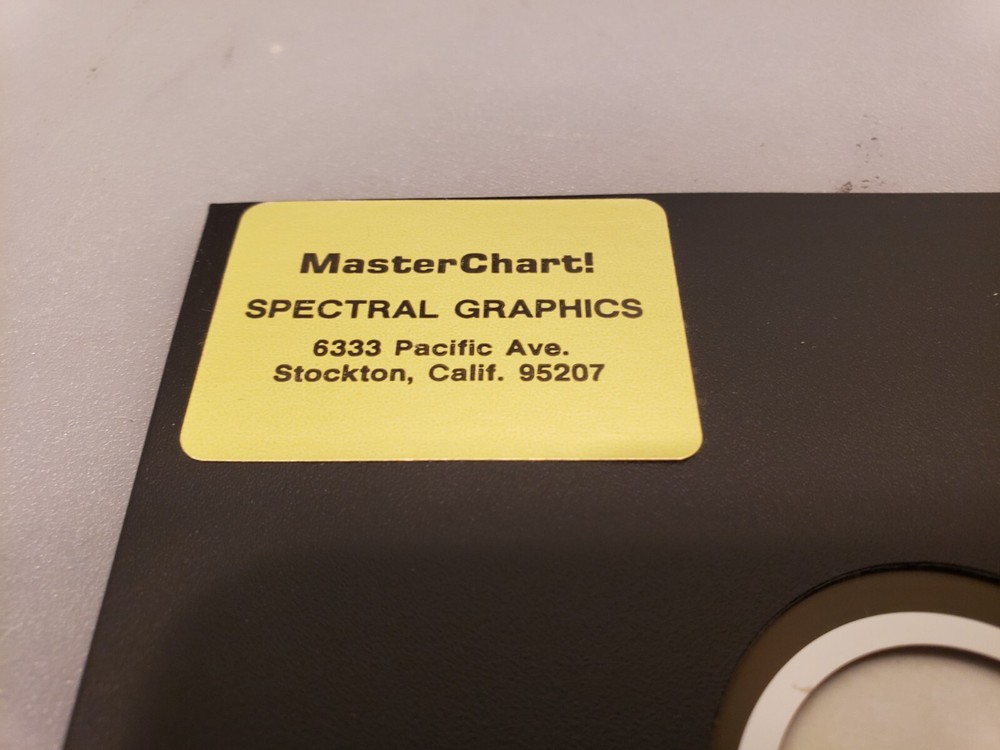 Vintage Spectral Graphics MasterChart! Software 5-1/4" Floppy Disk