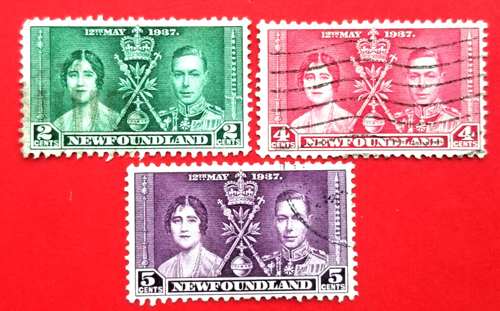 Canada Newfoundland #230-232 Coronation - Omnibus Issue Used