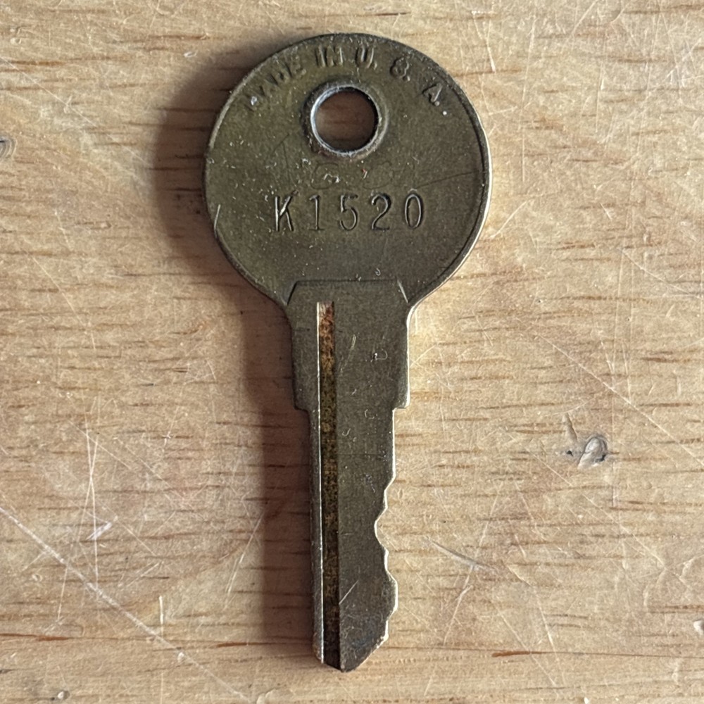 Kennedy Tool Box Chest Key Only Key Code K1520 Vtg USA READ!