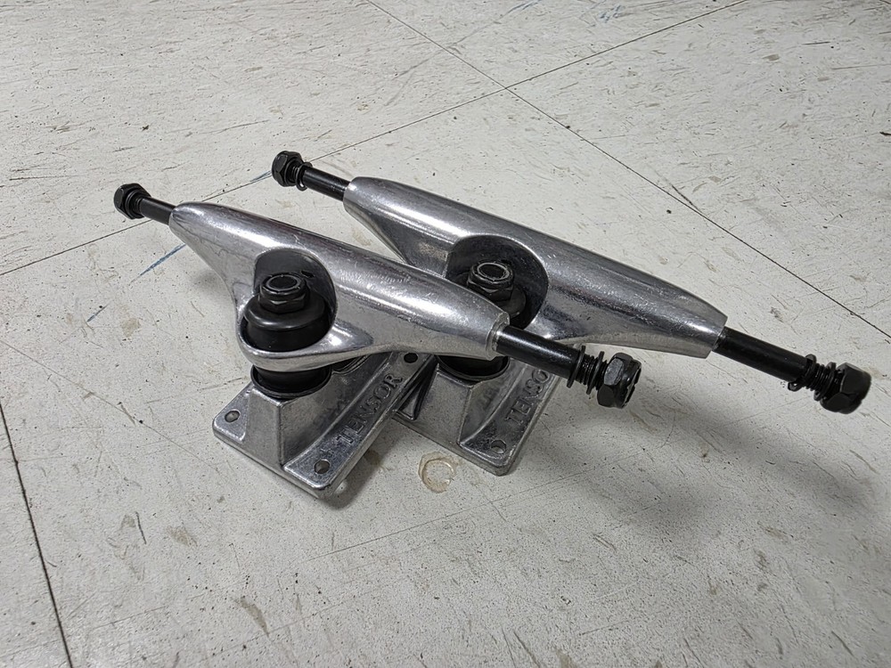 Tensor Silver Skateboard Trucks Pair Set for Skateboard Deck