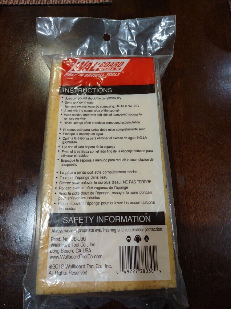 Wal Board Tools Dustless Drywall & Spackling Sanding Sponge