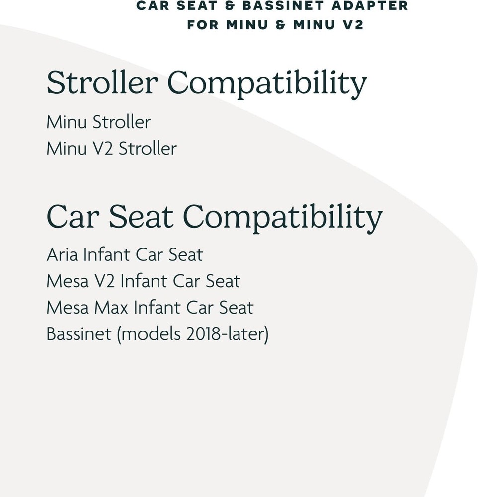 Quick Attach Stroller Adapter for Minu & Minu V2 - Secure and Fold-Friendly
