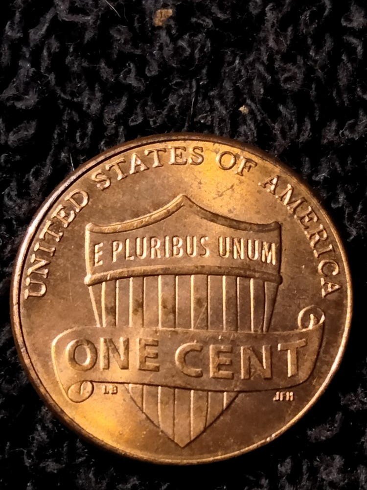 2014 P Lincoln Shield Cent Spiked Head Die Break