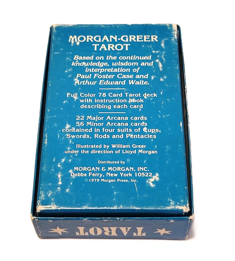 Morgan Greer Tarot 1979 First Edition Card Deck 2pc Box 1 Duplicate Card
