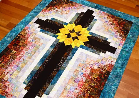 Painted Cross Wall Hanging Pattern by QuiltFox