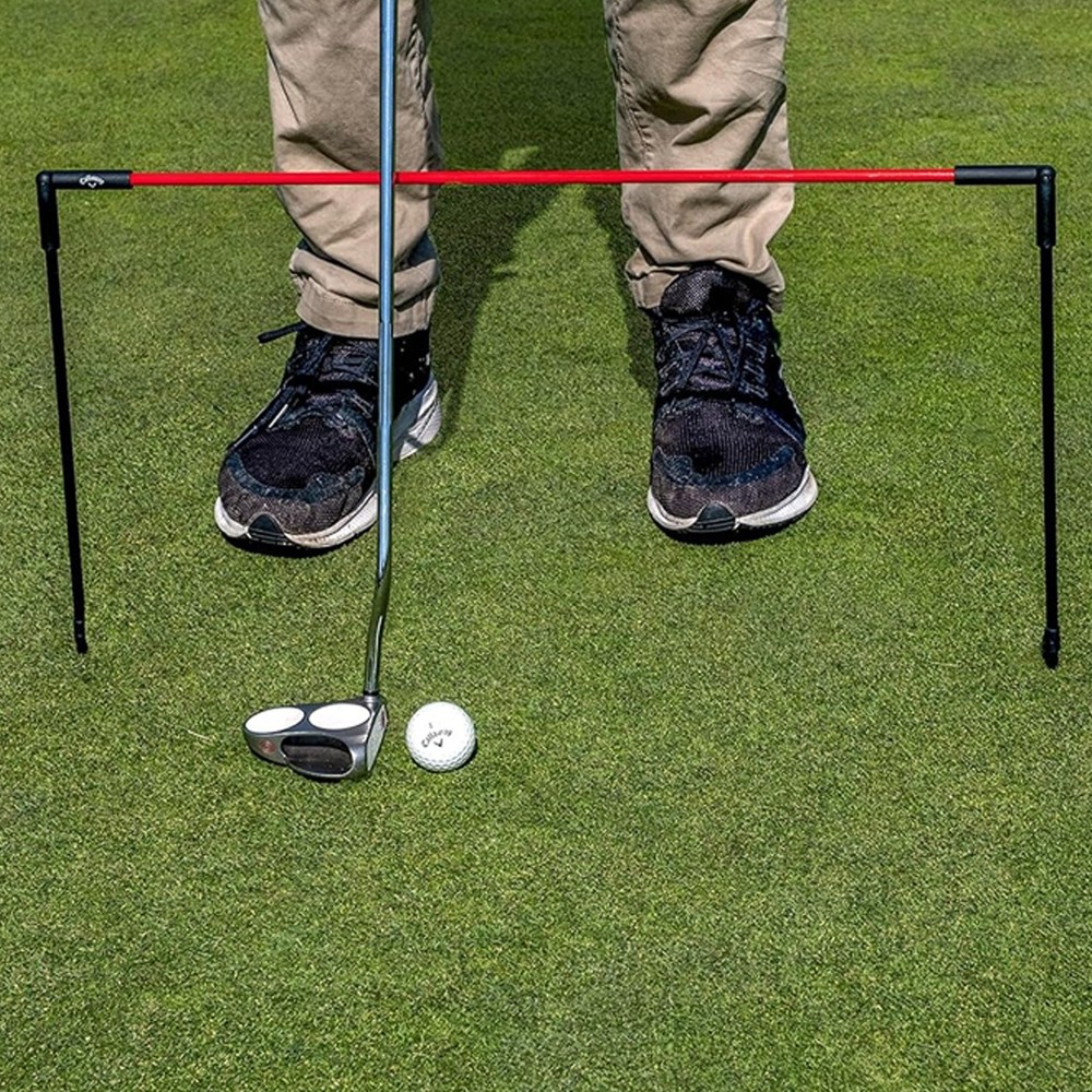 Callaway Golf Hinged Alignment Stix-Training Aid for Swing, Setup & Aim, Red