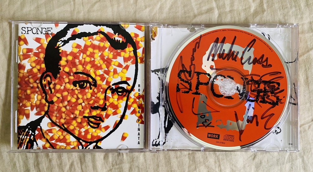 SPONGE “ROTTING PINATA”  SIGNED Band AUTOGRAPH CD