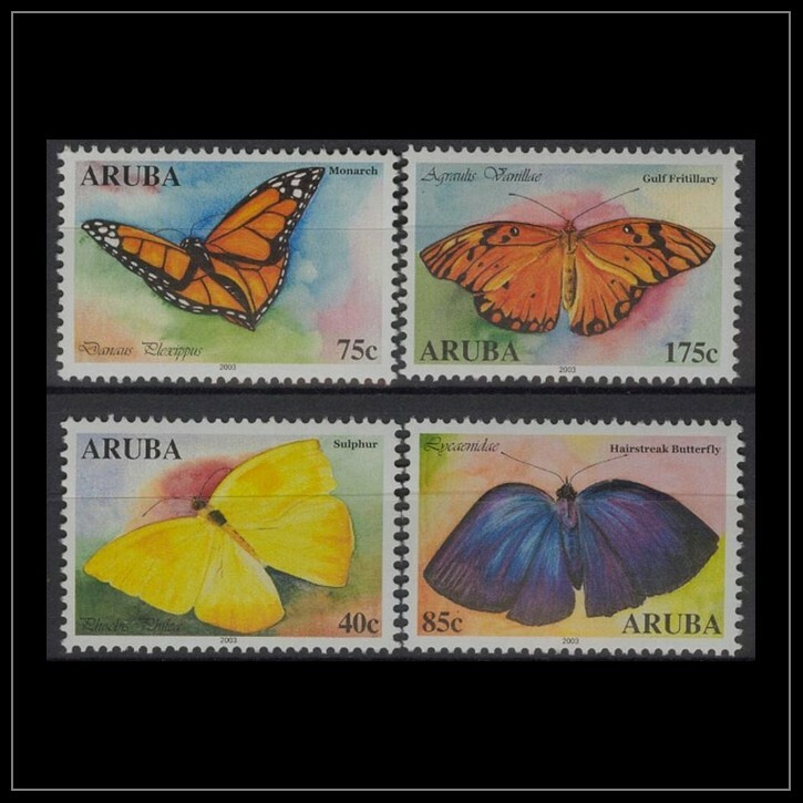 Aruba Issue 2003 (302-305) Butterflies