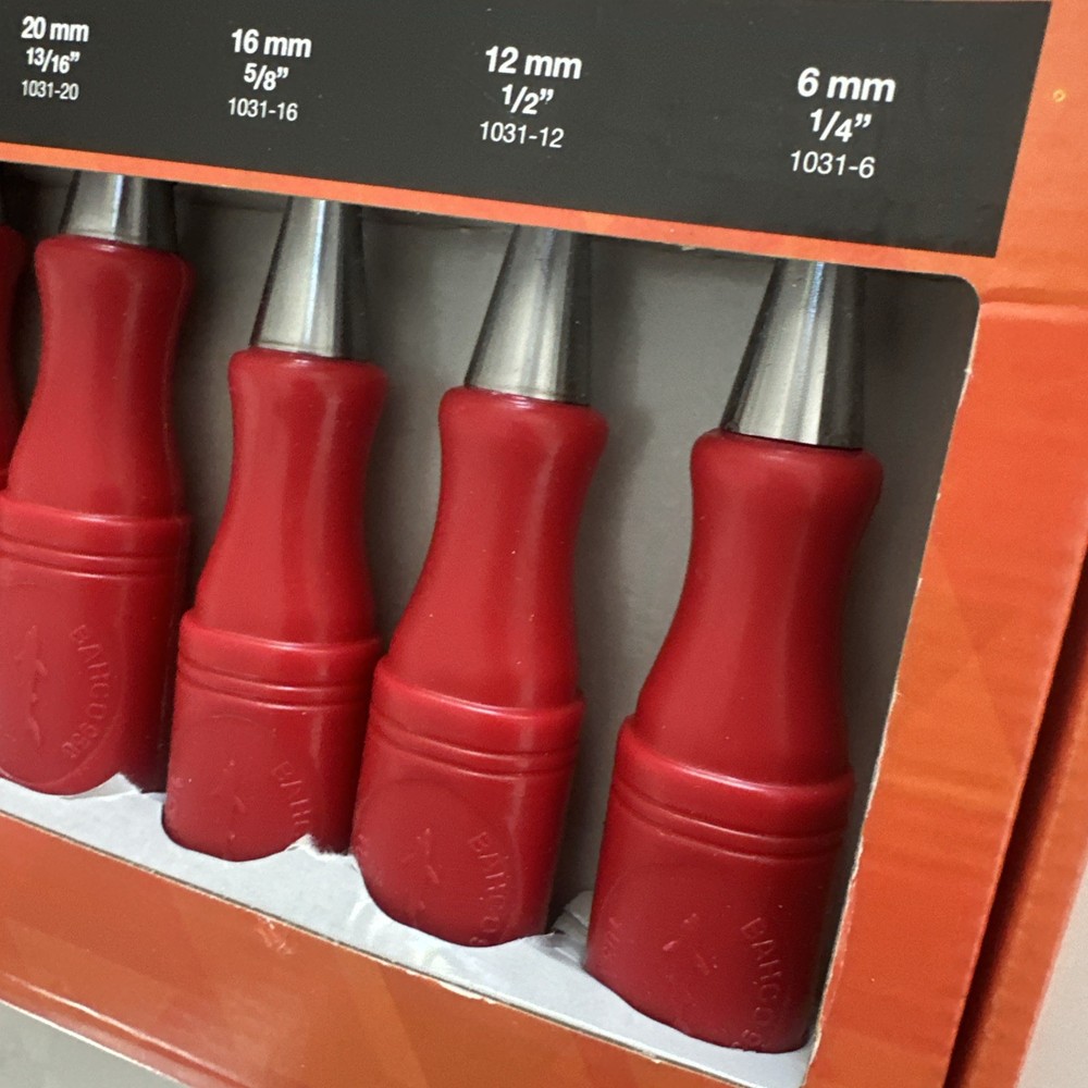Bahco 9883 Wood Chisel Set with Polypropylene Handle 5 Piece New