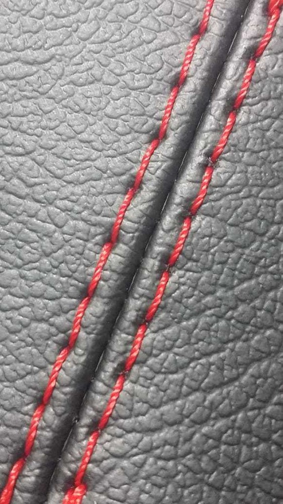 Automatic Shift Boot Replacement Cover PVC Leather for Mazda 3 14-16 Red Stitch
