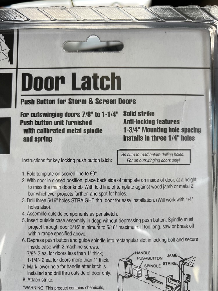 Ultra Hardware 47016 Storm Door 1-3/4" Lock, White