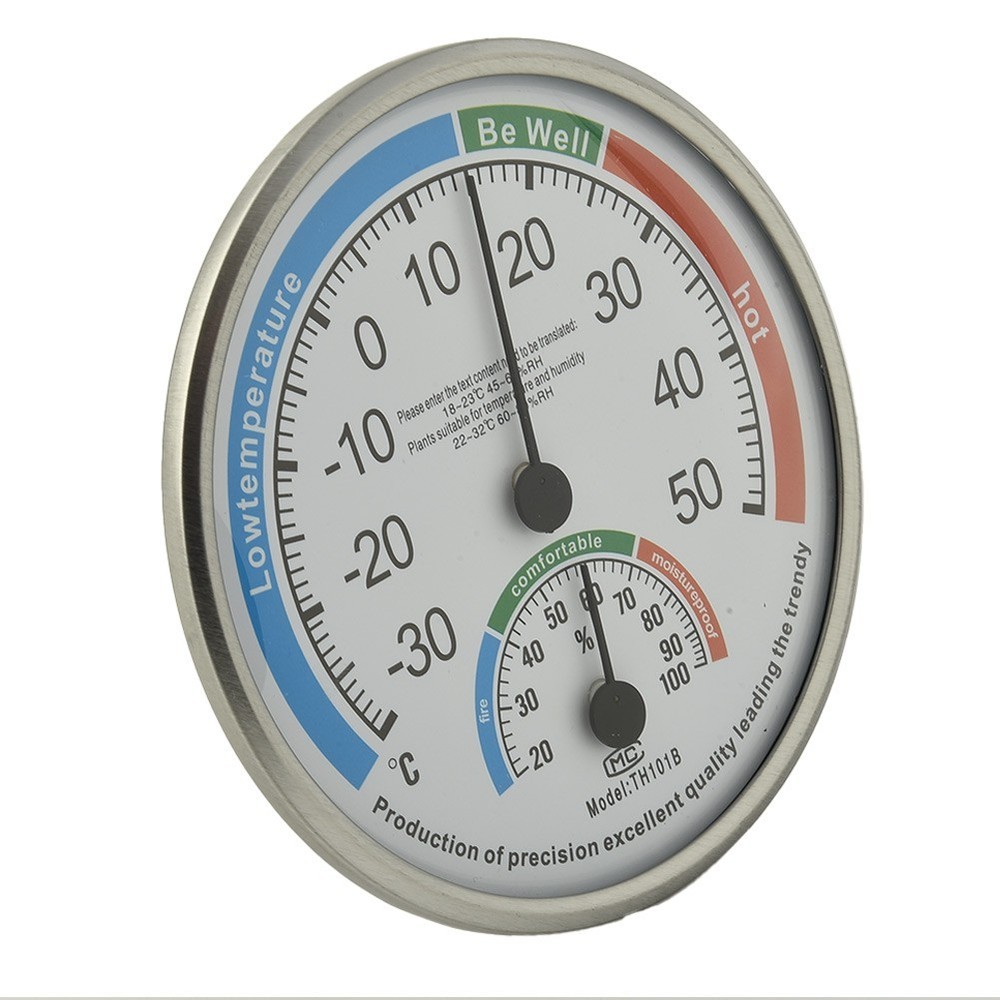 Hygrometer Thermometer Range: 20-Thickness 2.2cm White Classroom