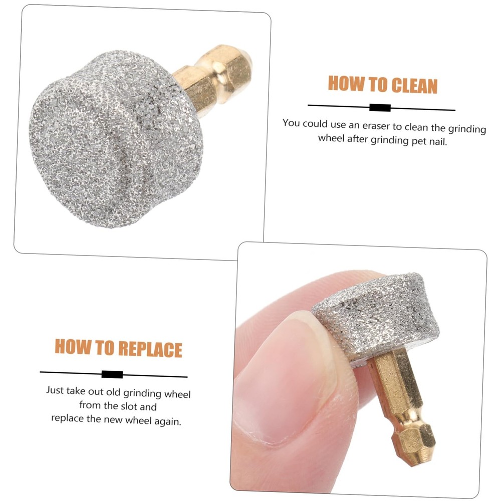 2-Pack Dog Nail Grinder Replacement Tips Professional Spare Grinding Head