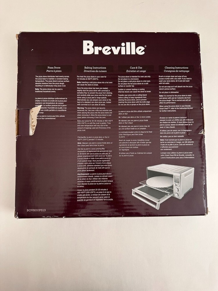 Breville 13" ceramic pizza stone OPEN BOX