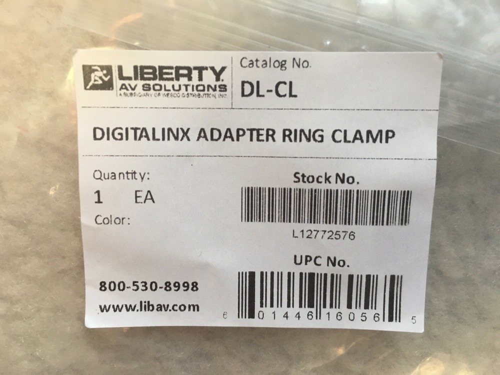 New Liberty AV Solutions DL-CL Digitalinx Adapter Ring Clamp