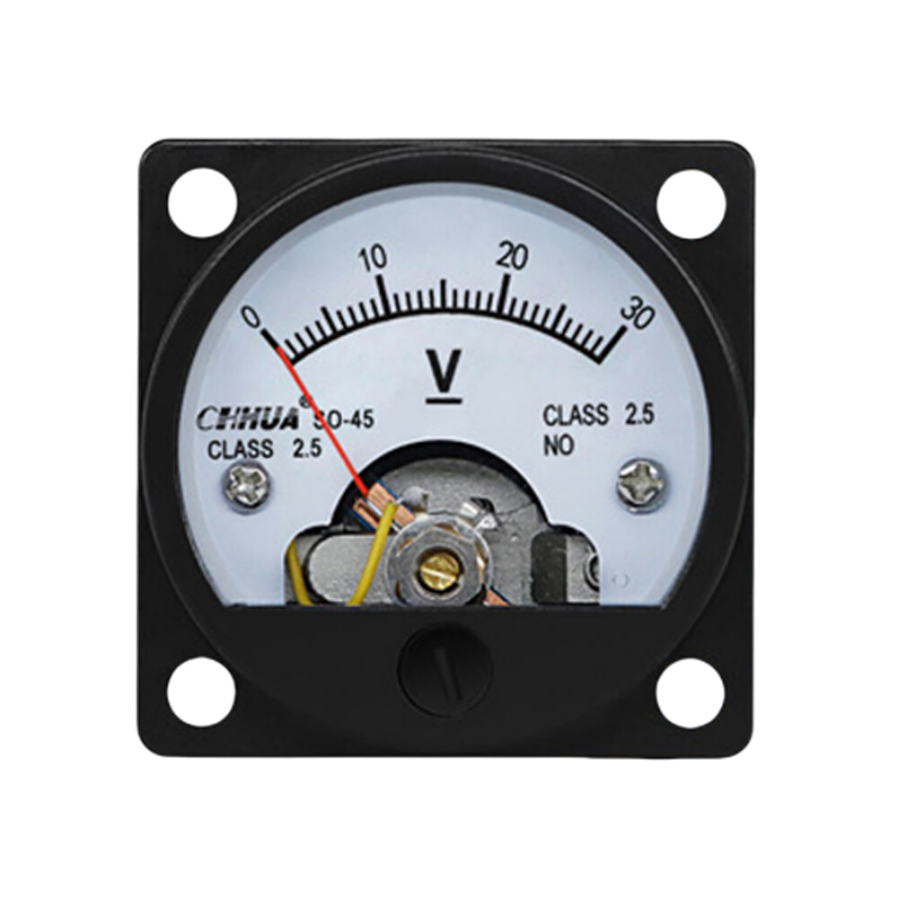 DC 0- 30V Analog Voltmeter Analogue Voltage panel meter SO45 directly Connect H