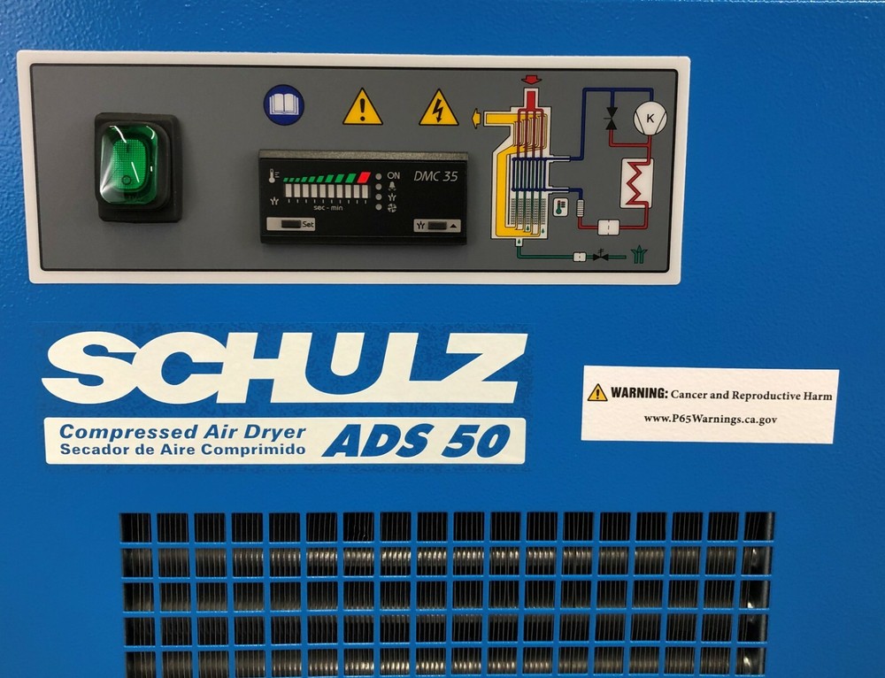 SCHULZ 50 CFM REFRIGERATED COMPRESSED AIR COMPRESSOR DRYER 115V, COMPLETE KIT