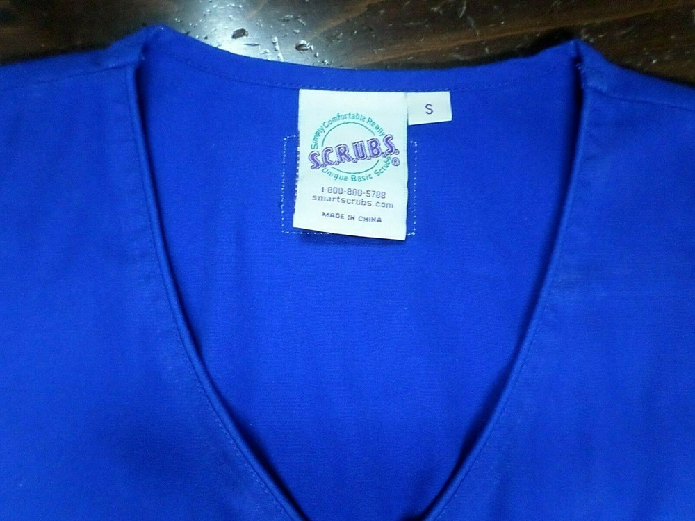 SMART S.C.R.U.B.S. UNIFORM TOP & PANT SET-SMALL--SAPPHIRE BLUE-EUC