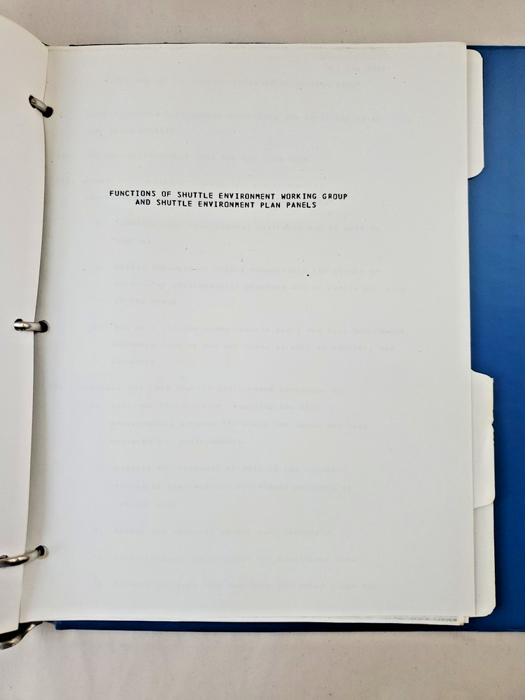 NASA Shuttle Environment Plan January 1985