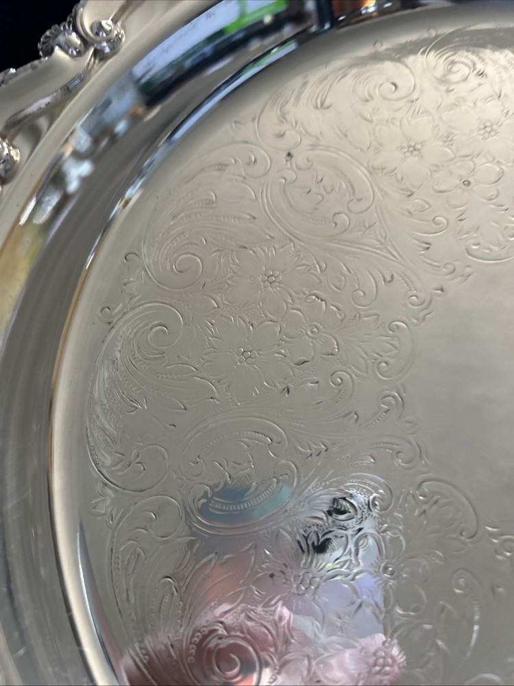 Bristol Silver By Poole Pie Pan Silver Plate With Anchor Hocking Glass Insert