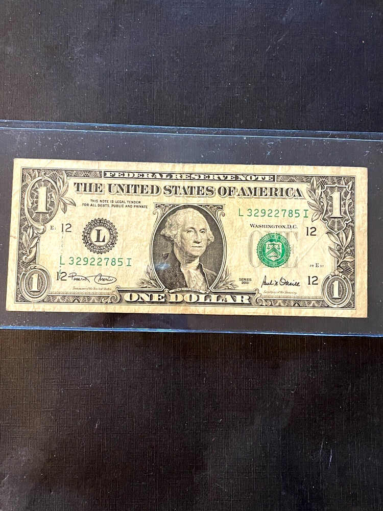 2001 $1 Front Left Side Ink Transfer Error