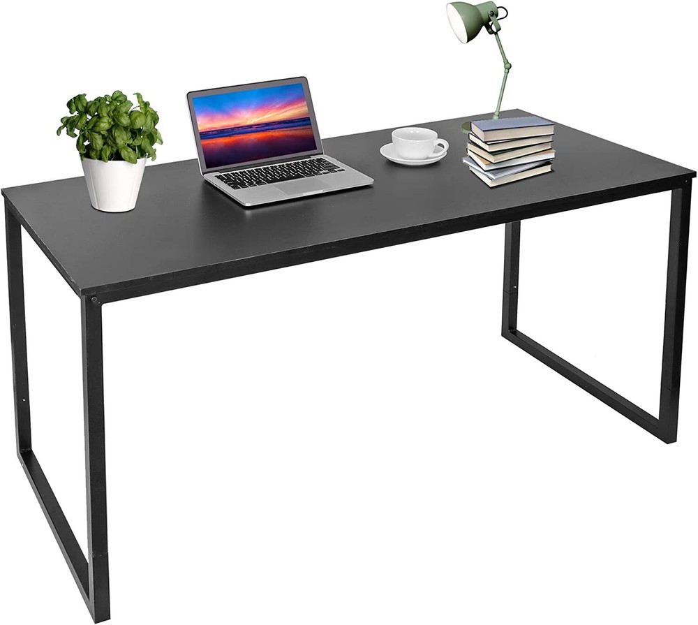 Computer Desk 55" Large Laptop PC Study Writing Table Simple Office Desk Black