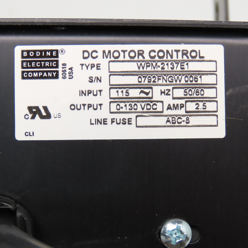Bodine Dorner 62MD1134 115V Input DC Motor Speed Controller 0-130VDC