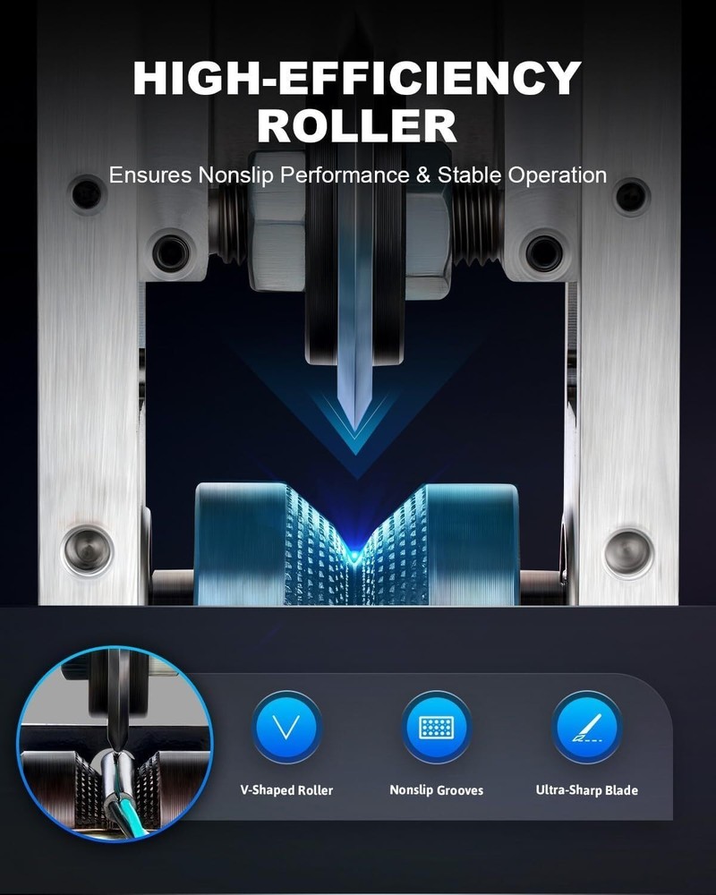 Manual Wire Stripper Machine 0.06"-1" Stripping Tool Power Drill Leftover Cable