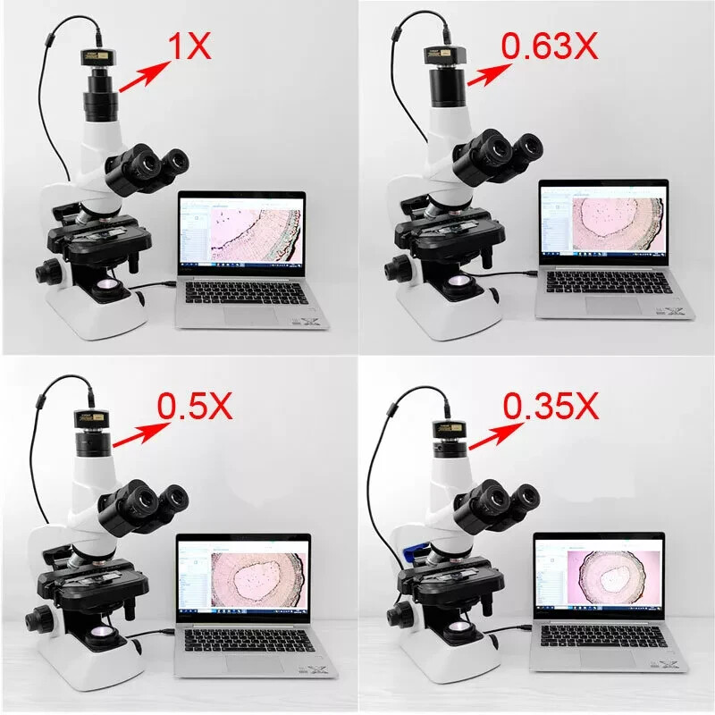0.35X C-Mount Camera Adapter Reduction Lens for Trinocular Olympus Microscope