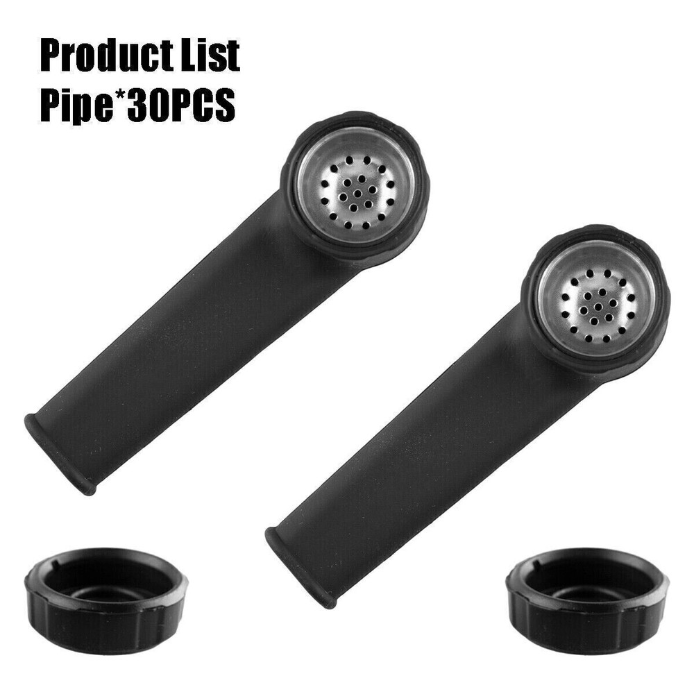 30/40/50pcs Black Multi Quantity Wholesale Pipe Silicone Portable Handheld Pipe